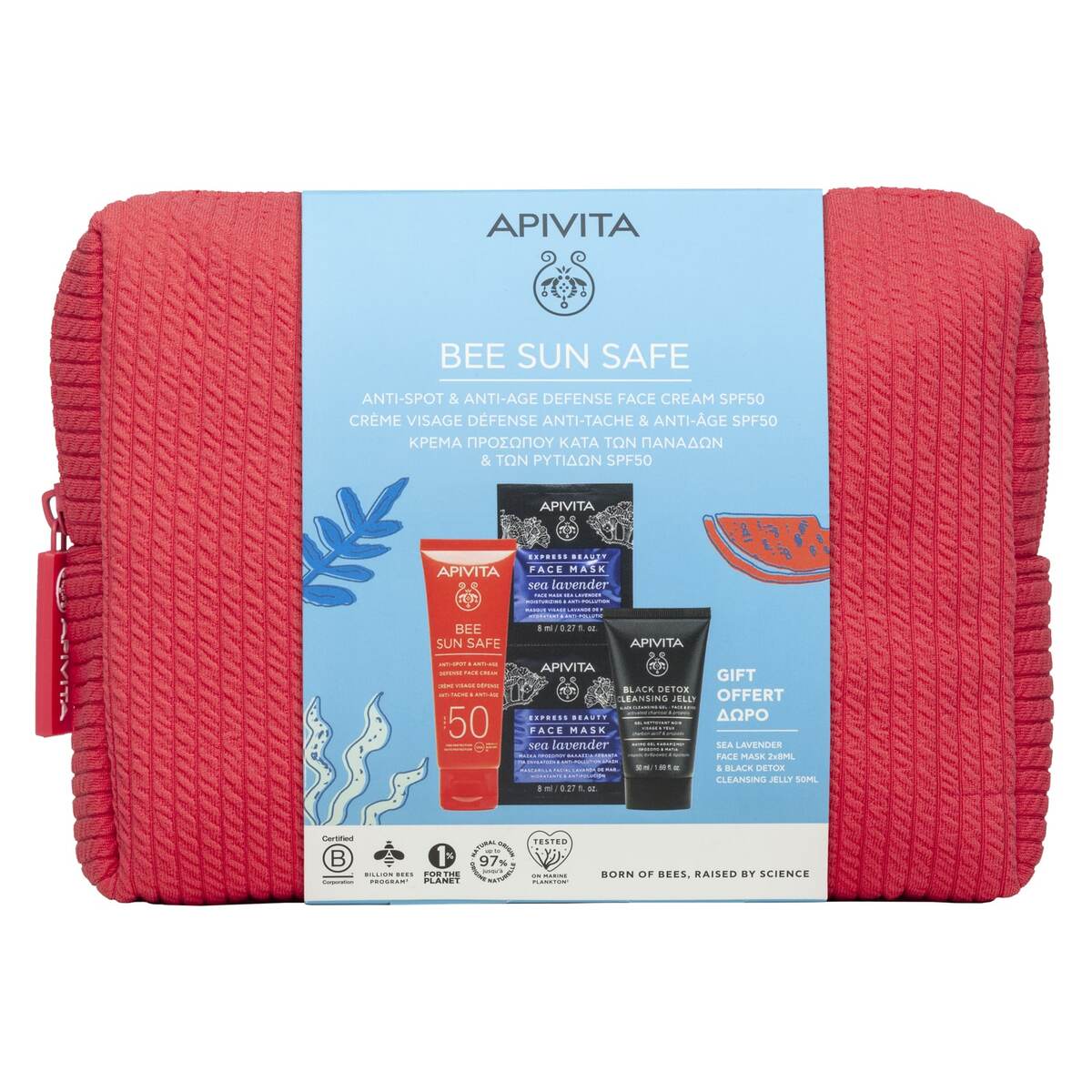 APIVITA - PROMO PACK BEE SUN SAFE Κρέμα Προσώπου κατά των πανάδων & των ρυτίδων SPF50 - 50ml ΜΕ ΔΩΡΟ 2 προιόντα περιποίησης προσώπου